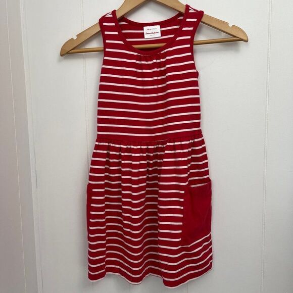 Red and White Striped Kids Dress - Picture 1 of 4